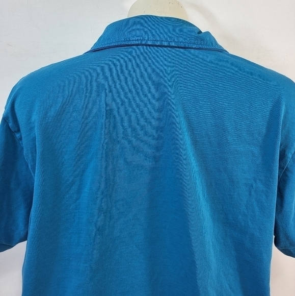 Puma Collared Short Sleeve Blue & Green Polo - Picture 6 of 8